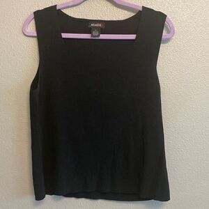 Studio G- black square neck tank- Size XL